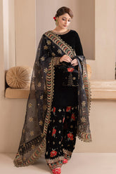 D-427 Unstitched - 3piece - Embroidered Velvet by Baroque